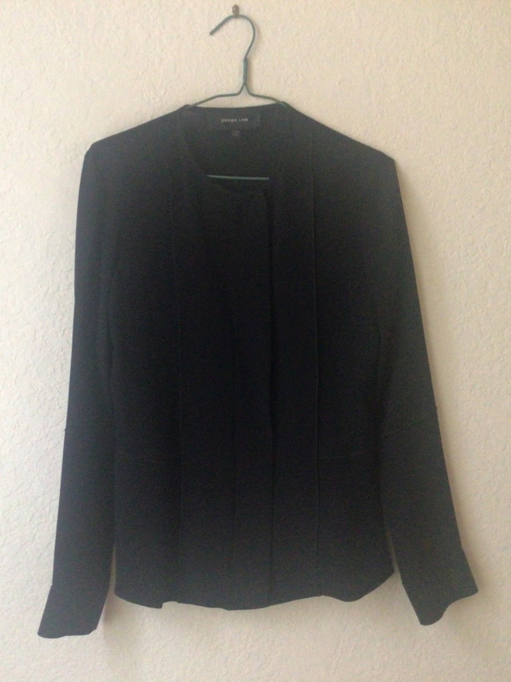 Derek Lam black silk top size 2